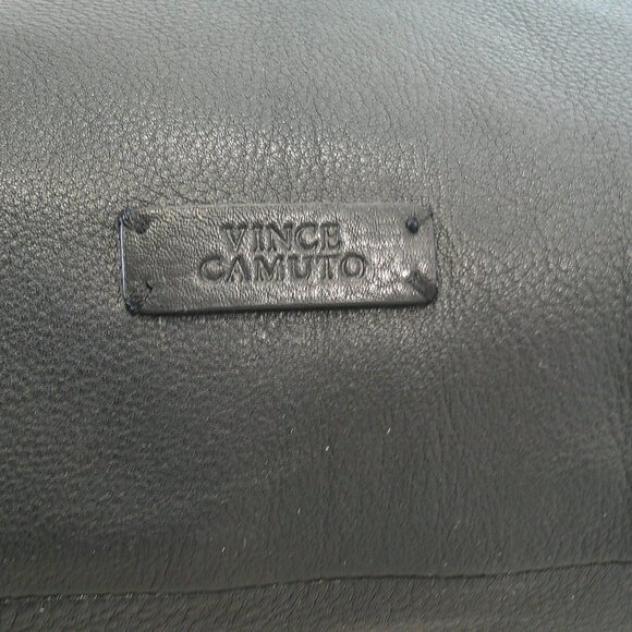 Vince Camuto Black Leather Cayra Minimalist hobo bag - Picture 2 of 9